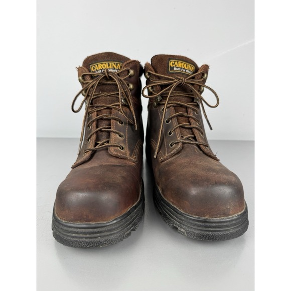 Carolina 6" Work Boots Mens Size 11 D Steel Toe Internal Met Guard Brown Leather - Picture 2 of 8